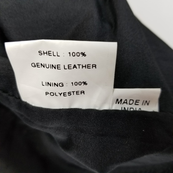 SATREL Black Leather & Fabric Vest Sz L - Picture 4 of 8